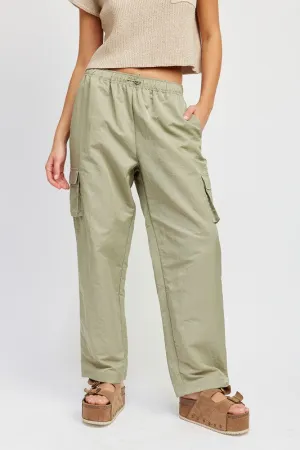 Emory Park STRAIGHT LEG PANTS WITH ELASTIC WAIST BAND