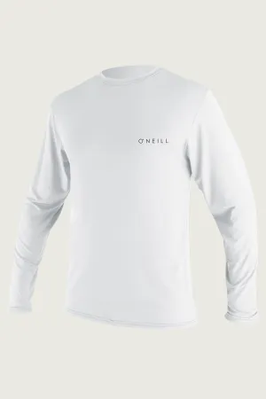 Oneill Men's Basic Skins UPF 30  LS Rash Tee 5088 -White