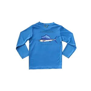 Prodoh Atlantic Sailfish L/S Performance T-Shirt in Marina Blue