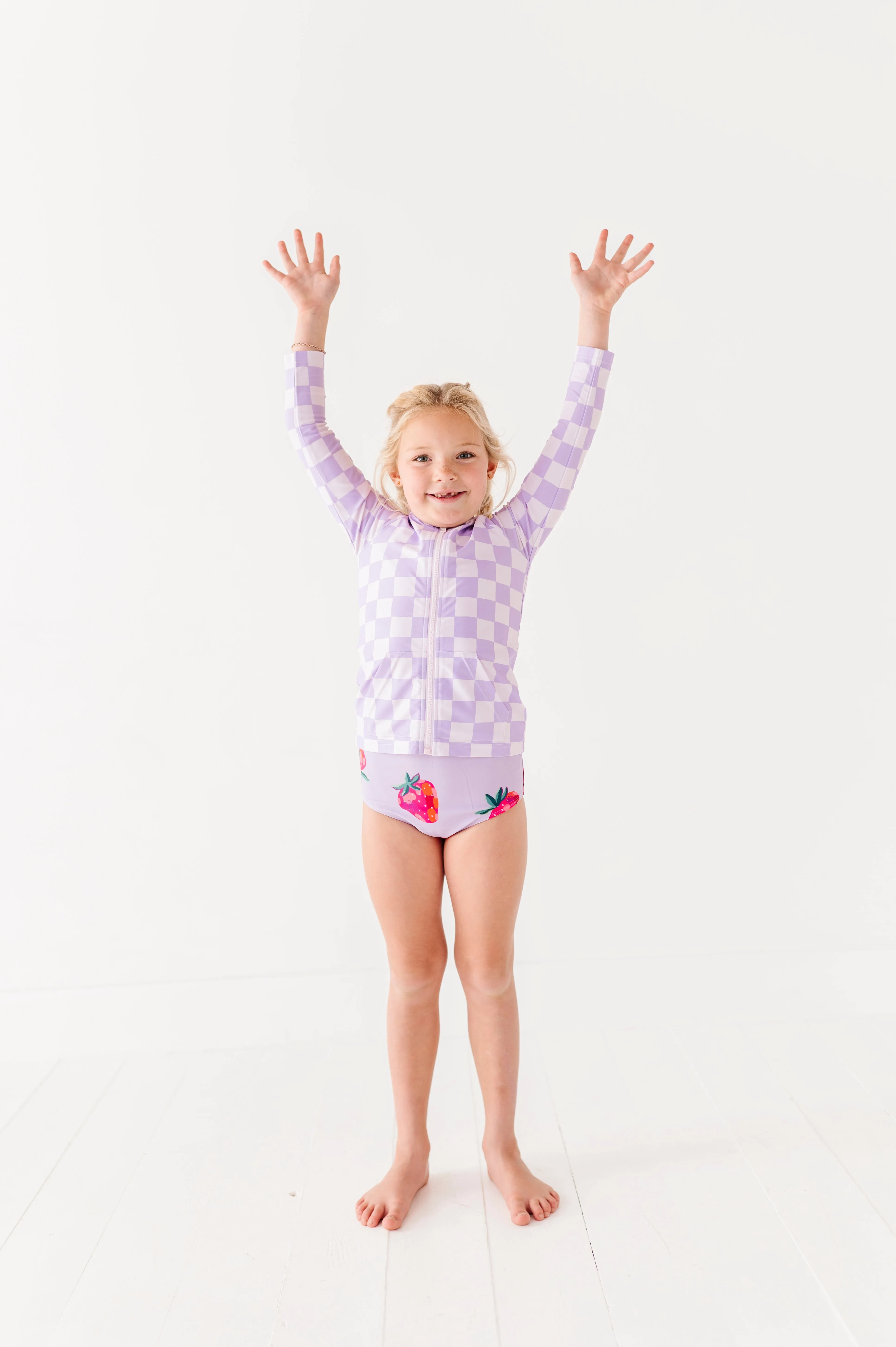 Violet Check: RASHGUARD ZIP-UP *SHIRT ONLY!*